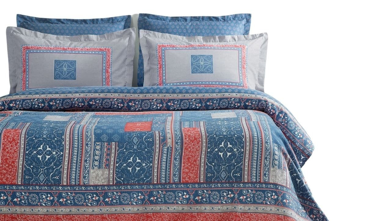 Areca Ensemble Couvre Lit Indigo