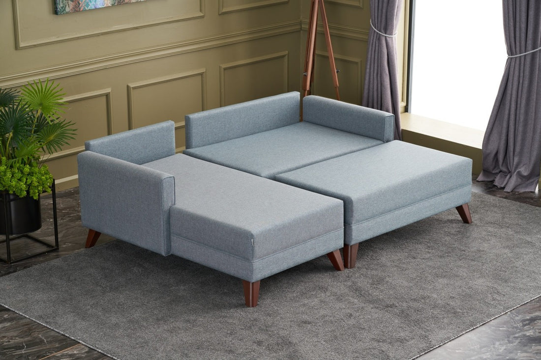 Canapé d'angle Bella Soft Mini Köşe Left - Blue