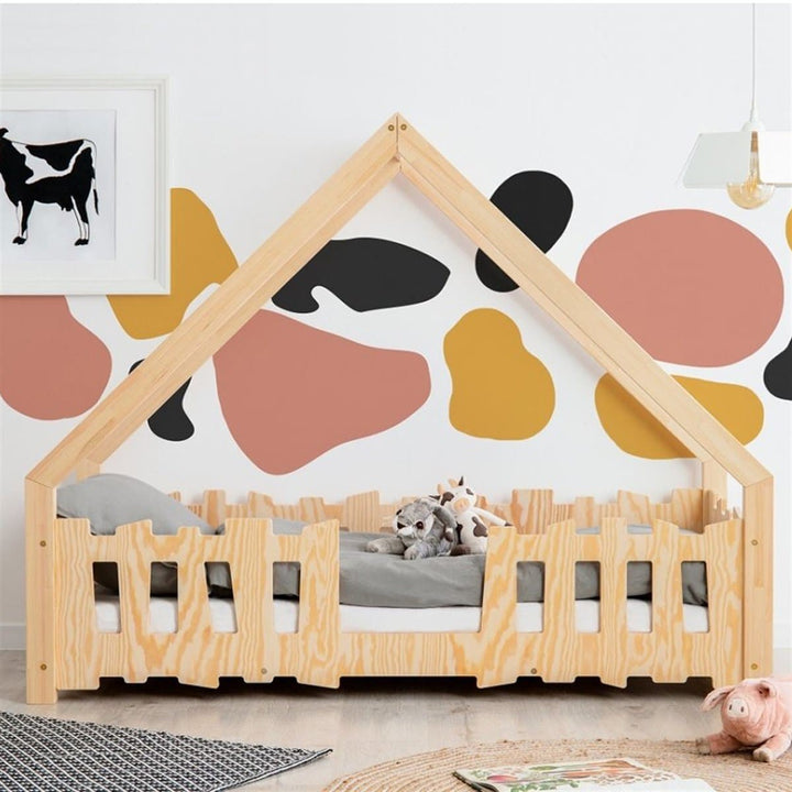 Lit cabane enfant Star ,bois 90x190cm