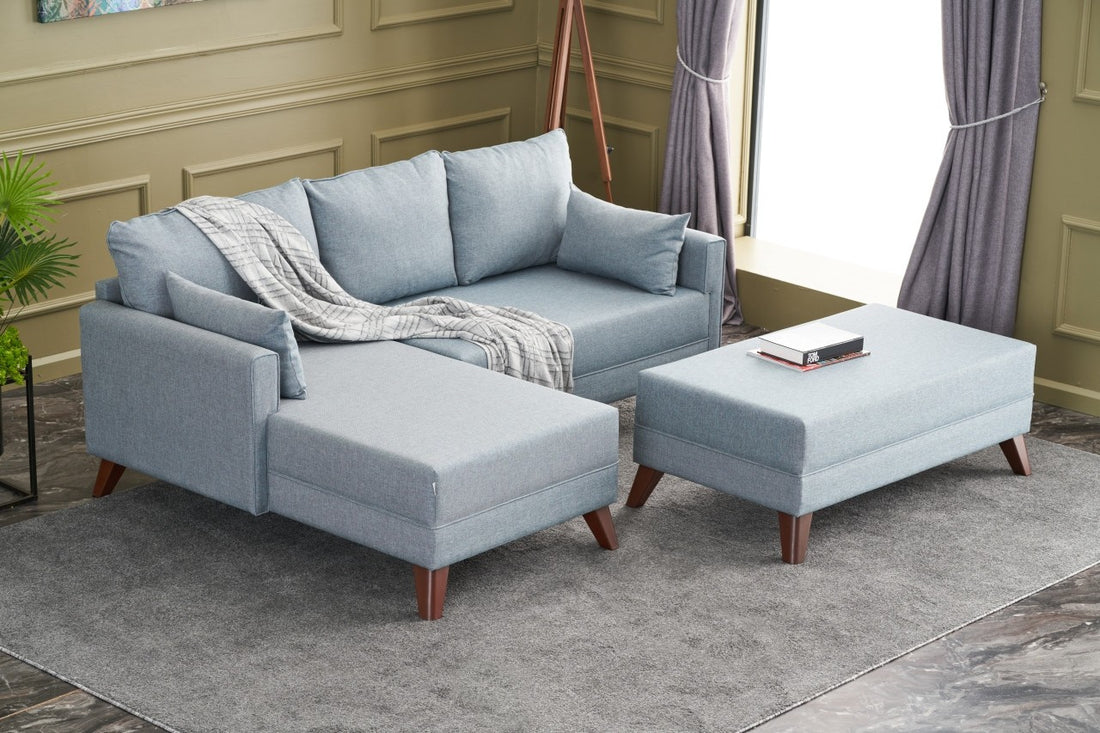 Canapé d'angle Bella Soft Mini Köşe Left - Blue