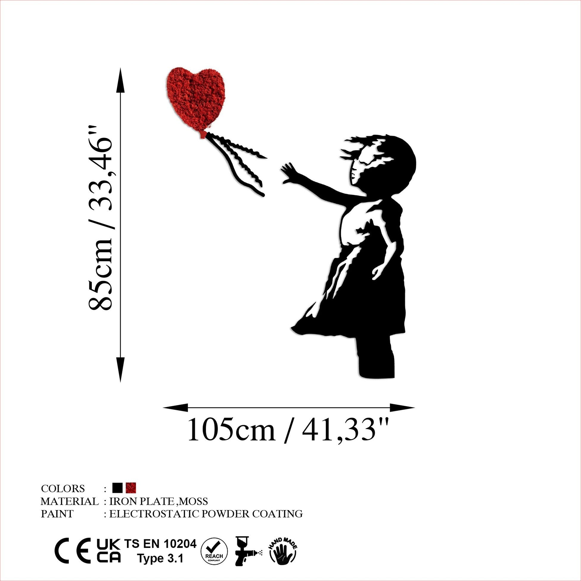 Accessoire mural en métal décoratif Banksy - 13-1