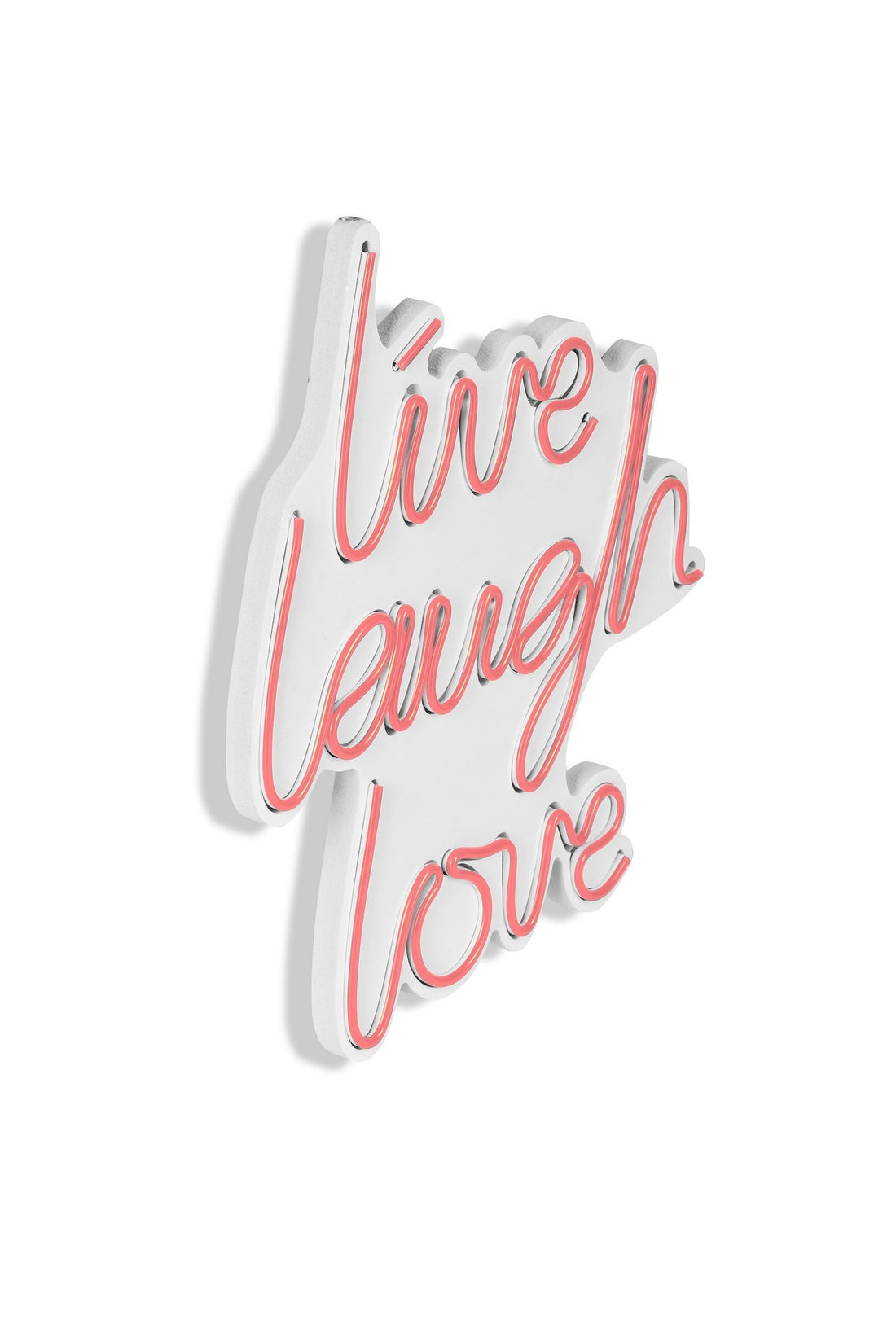 Éclairage LED en plastique décoratif Live Laugh Love - Pink