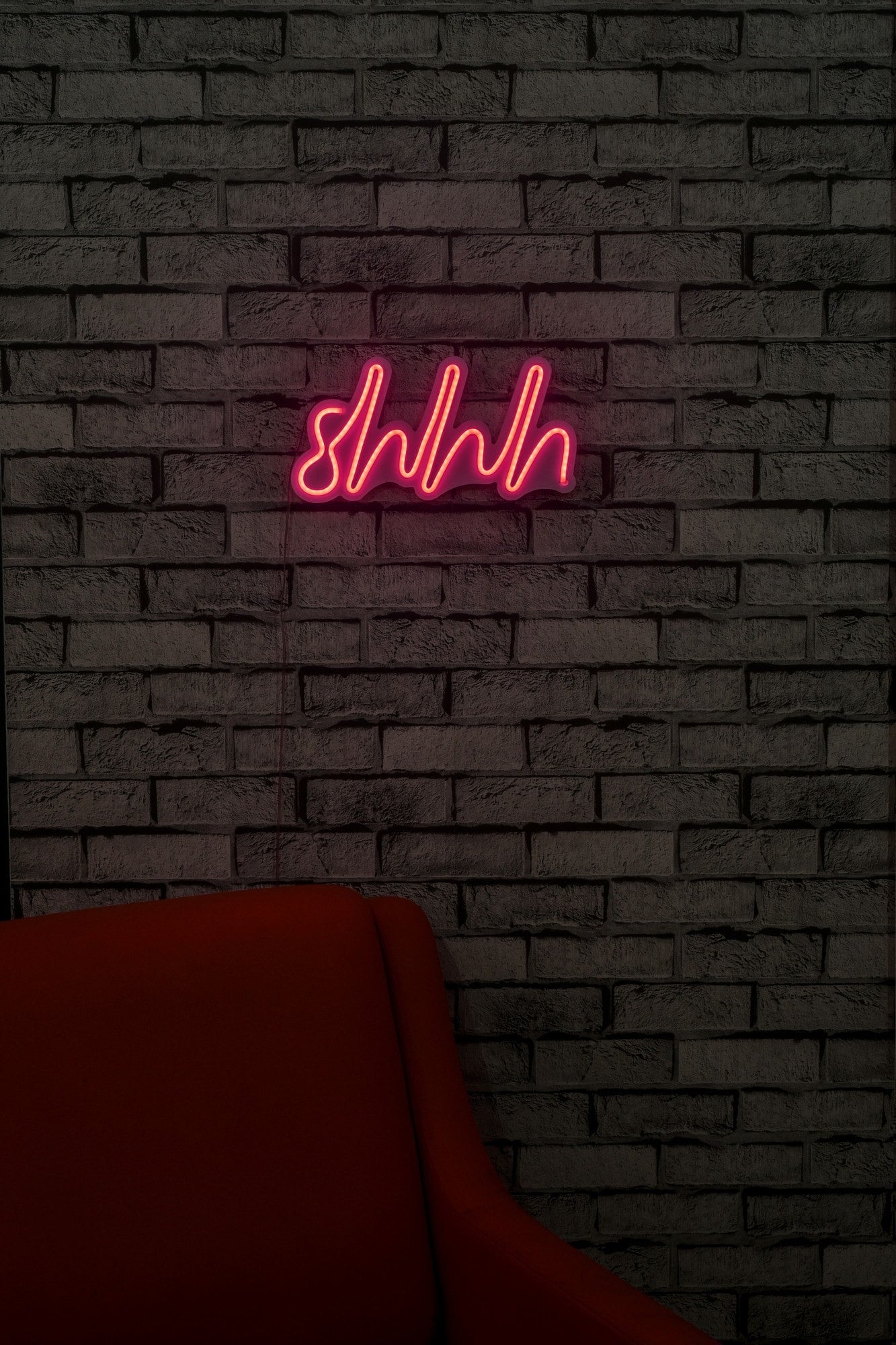 Éclairage LED en plastique décoratif Shhh - Pink