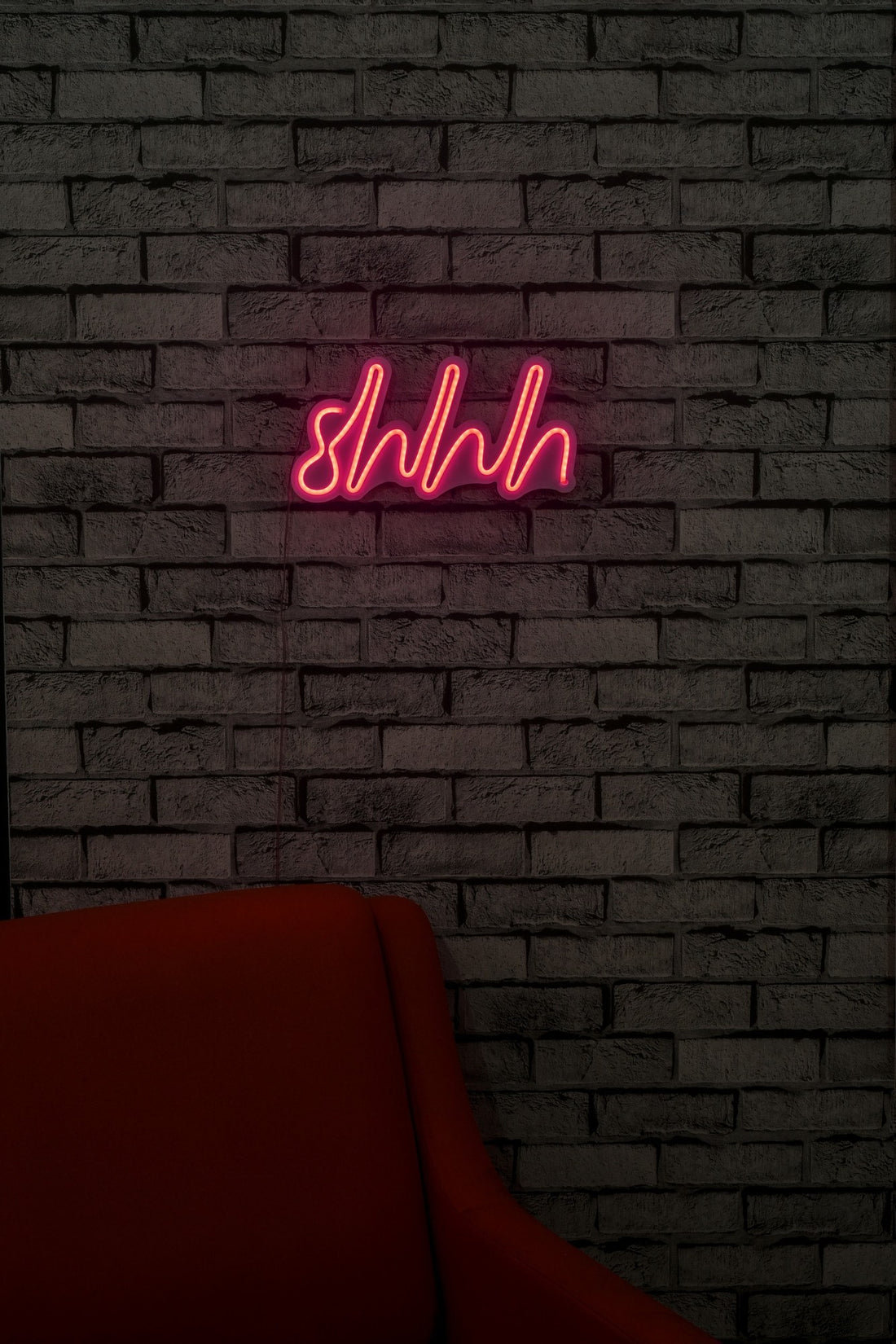 Éclairage LED en plastique décoratif Shhh - Pink