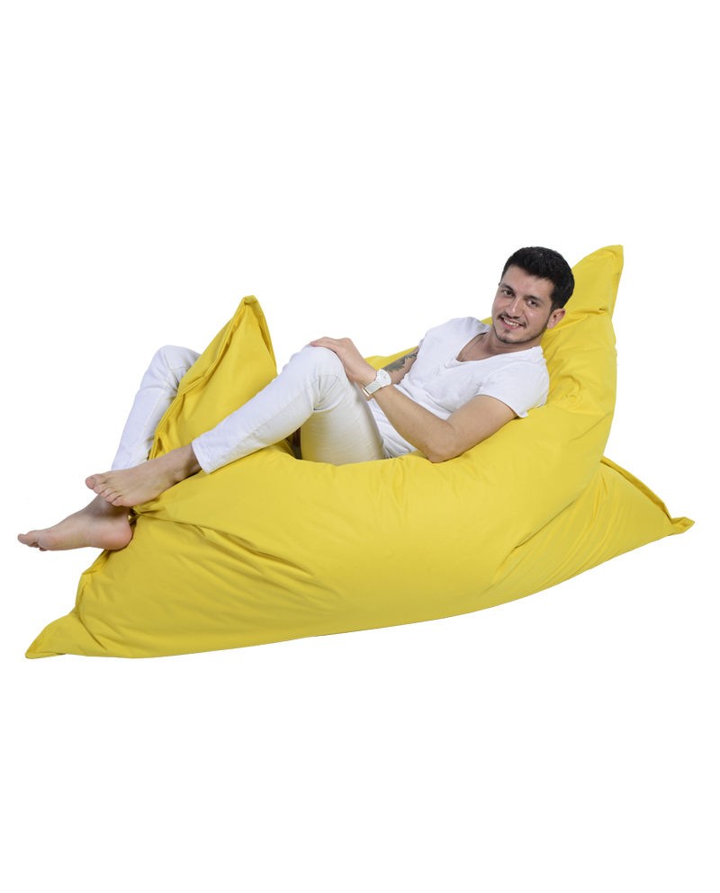 Sac de haricots de jardin Giant Cushion 140x180 - Yellow