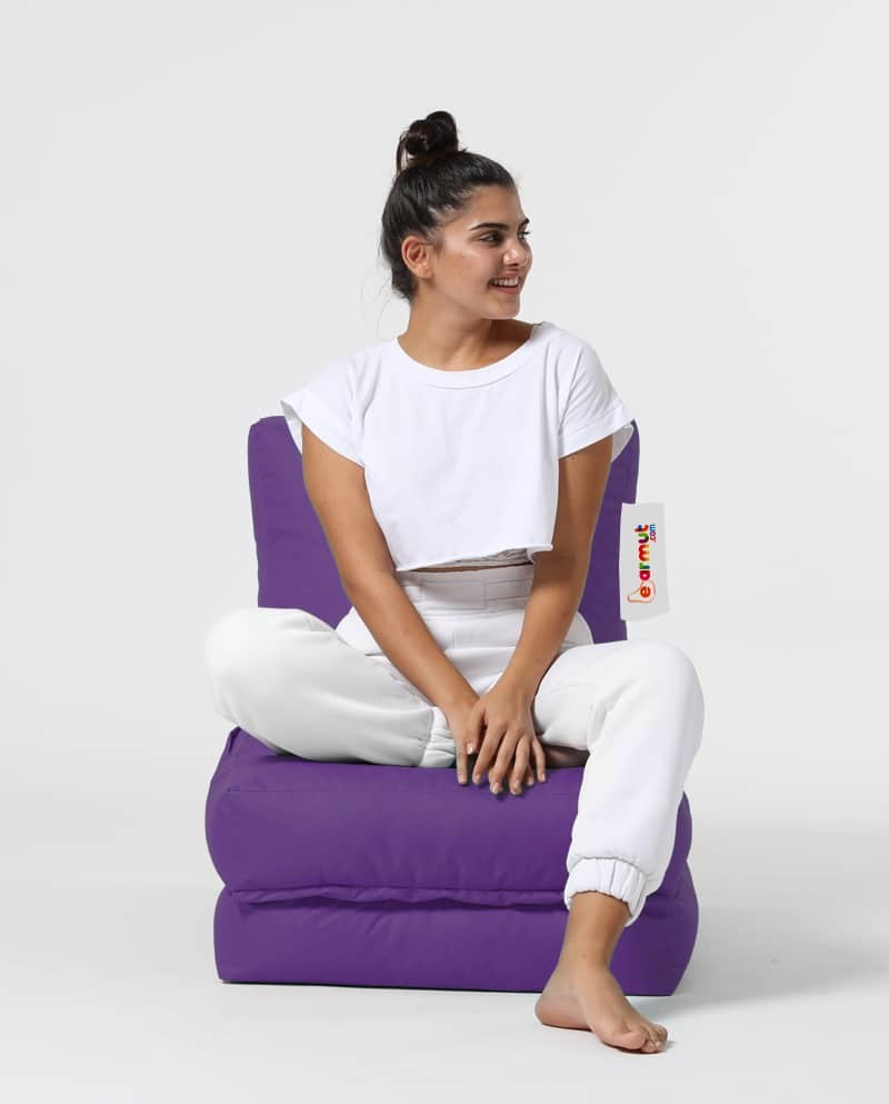 Siesta Pouf convertible / coussin de sol Violet