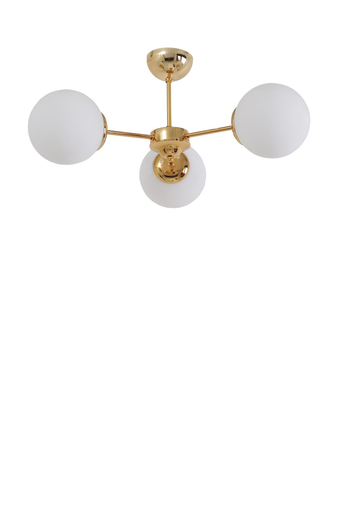 Lustre Venüs 3 Lü Gold Beyaz Camlı Avize