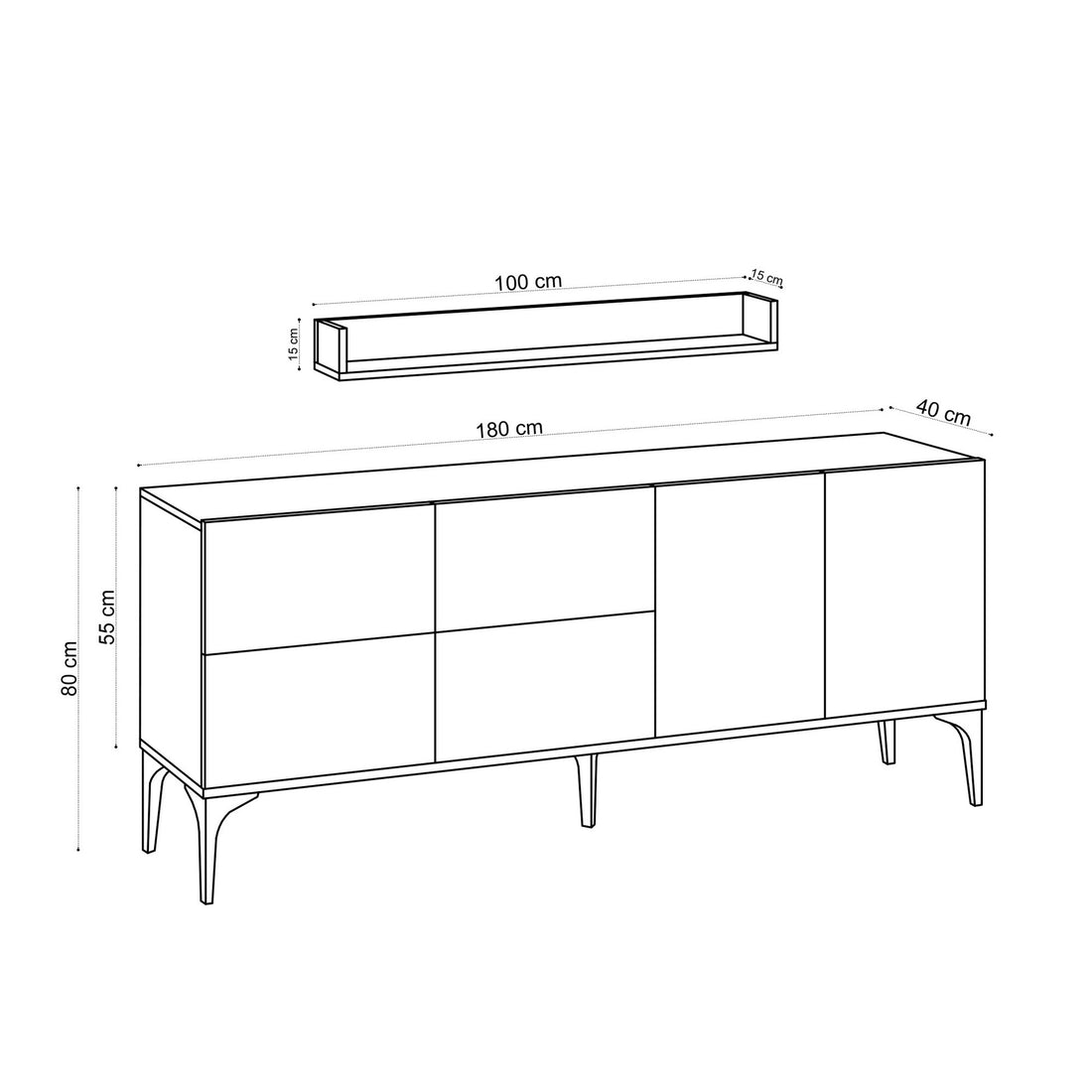 Console Stella - Sapphire Oak