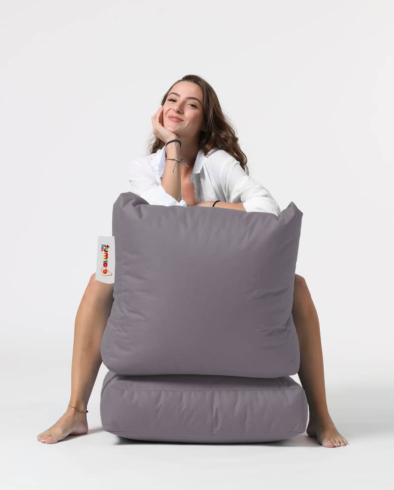 Pouf convertible / coussin de sol Kendel Gris