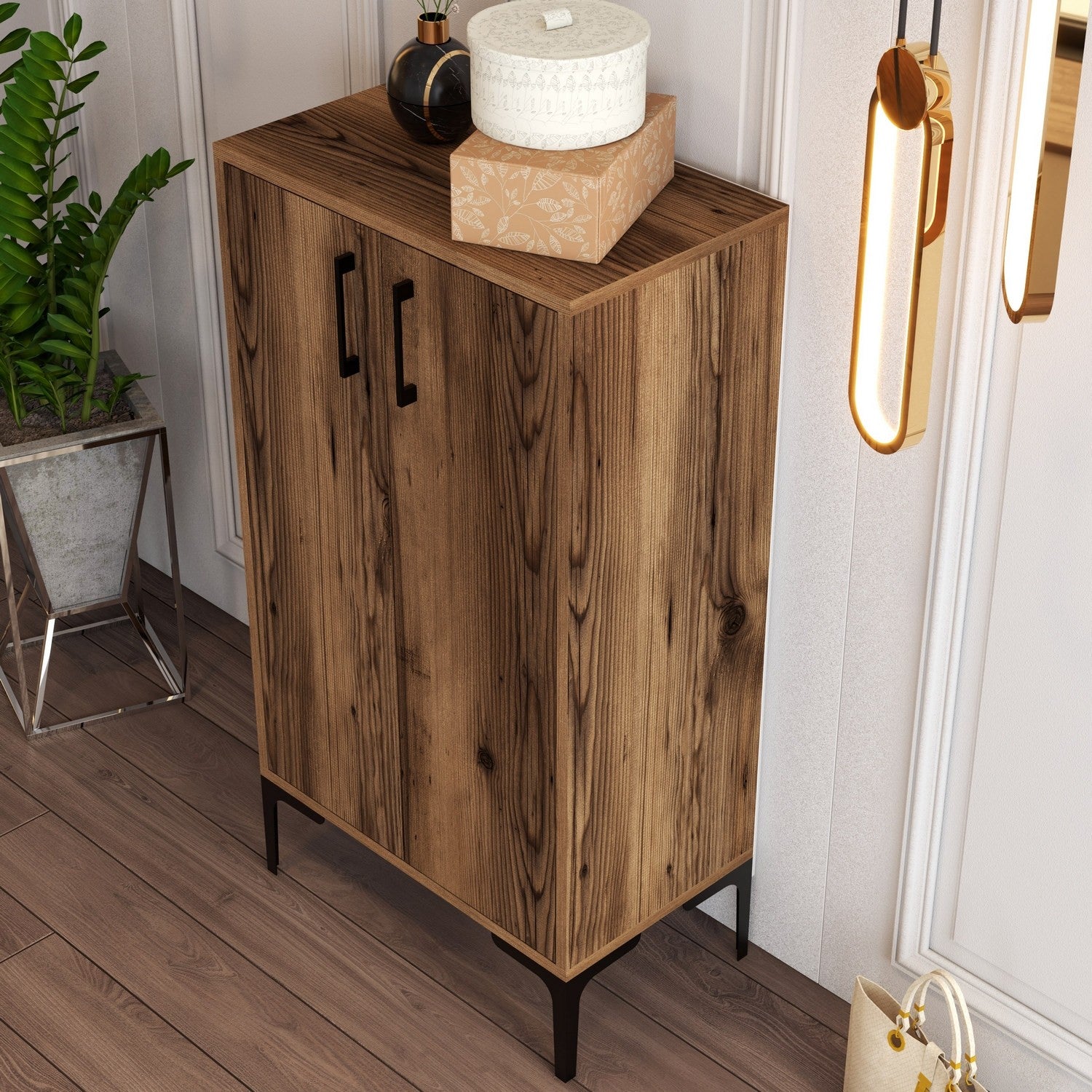 Meuble à chaussures Prag - Walnut