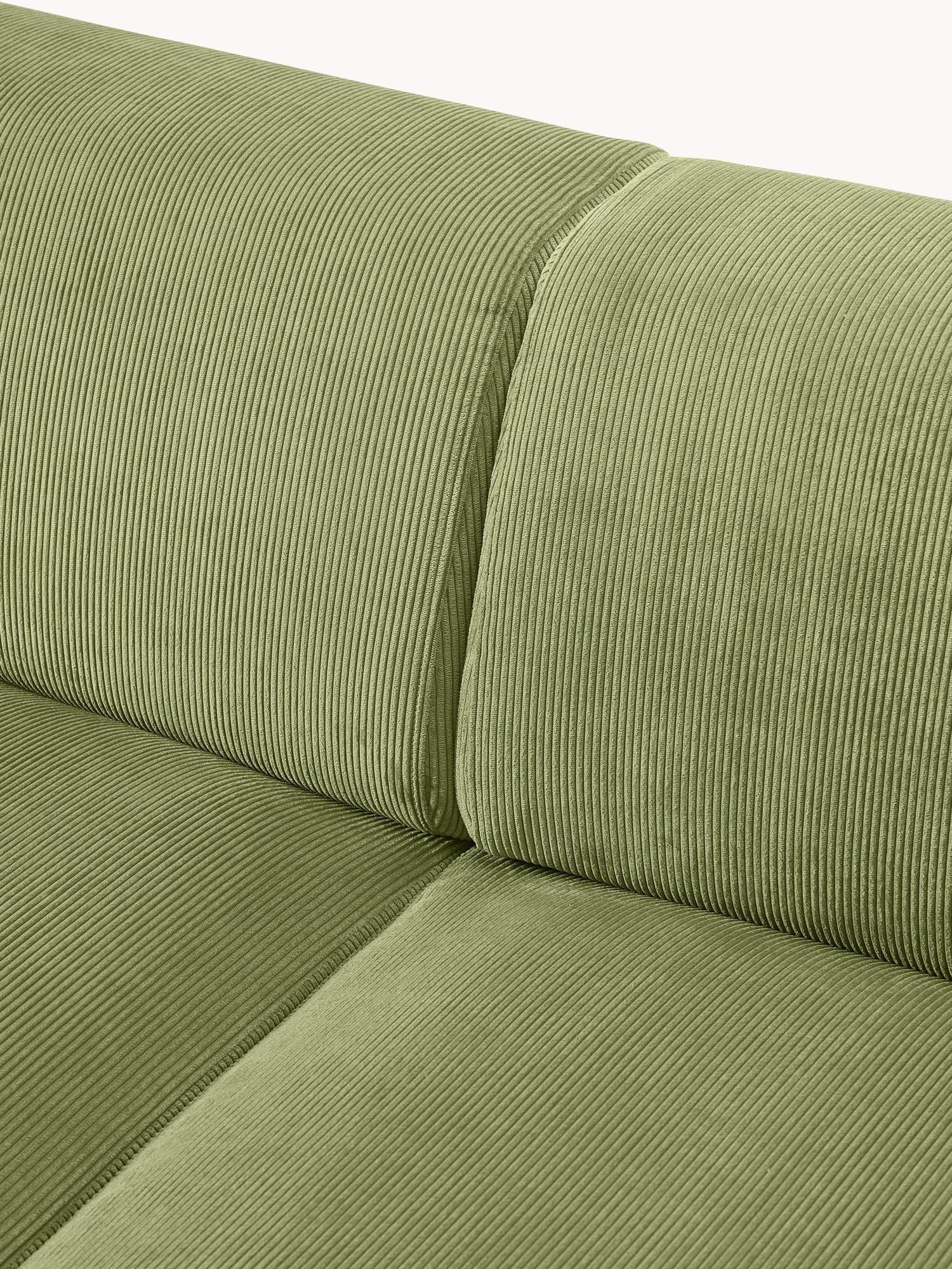 Canapé d'angle 4 places en velours côtelé Molly