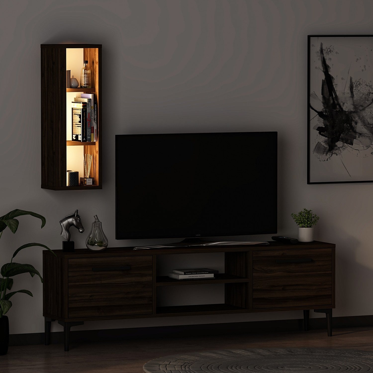 Meuble TV Bien - Walnut