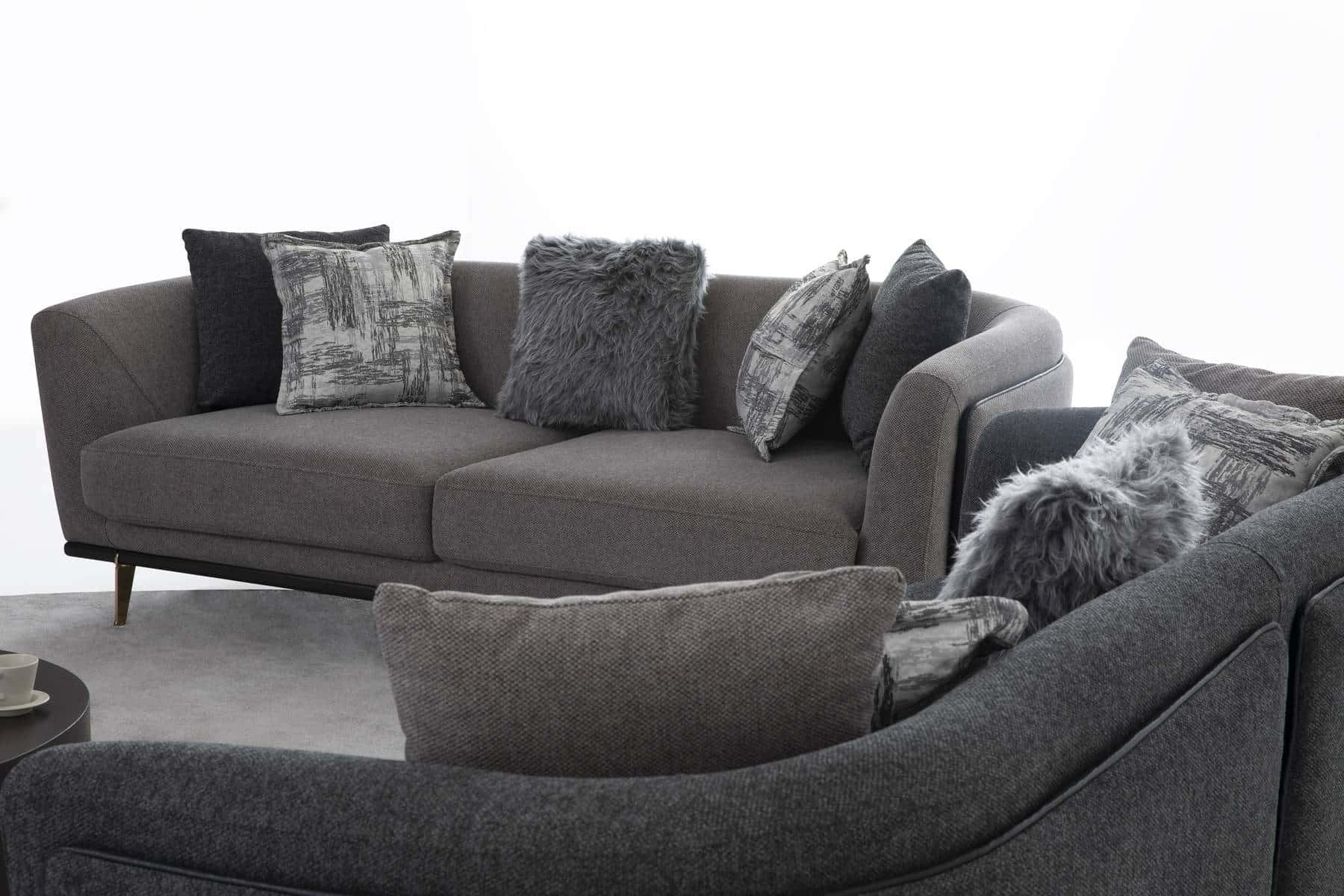 Violet canapé 3 places gris