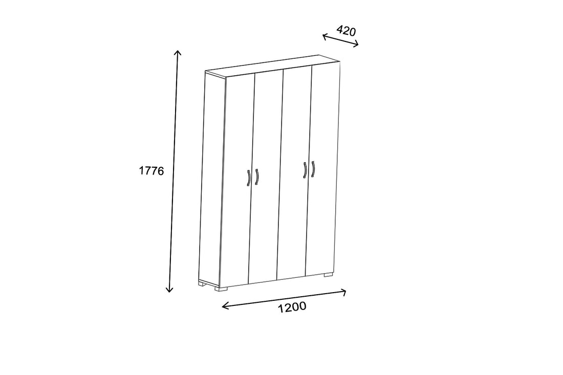 Armoire Feraye 4 Kapakli - White