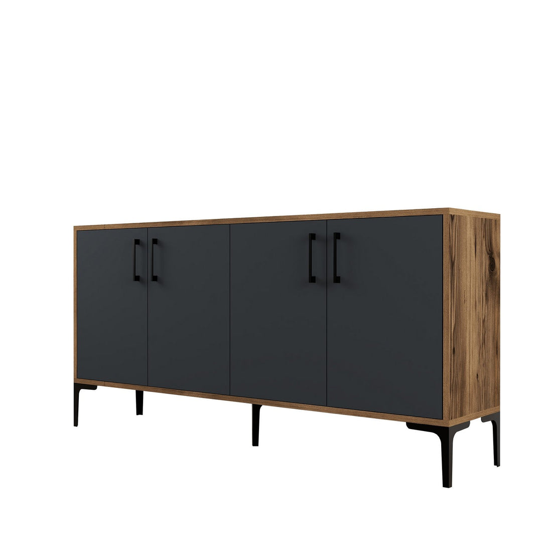 Console Kiev 160 - Walnut, Anthracite
