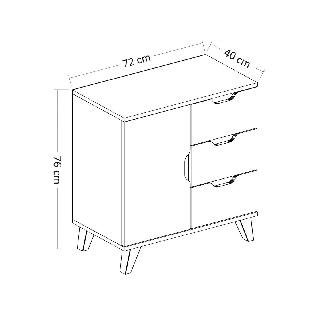 La commode Valencia 3+1 - White