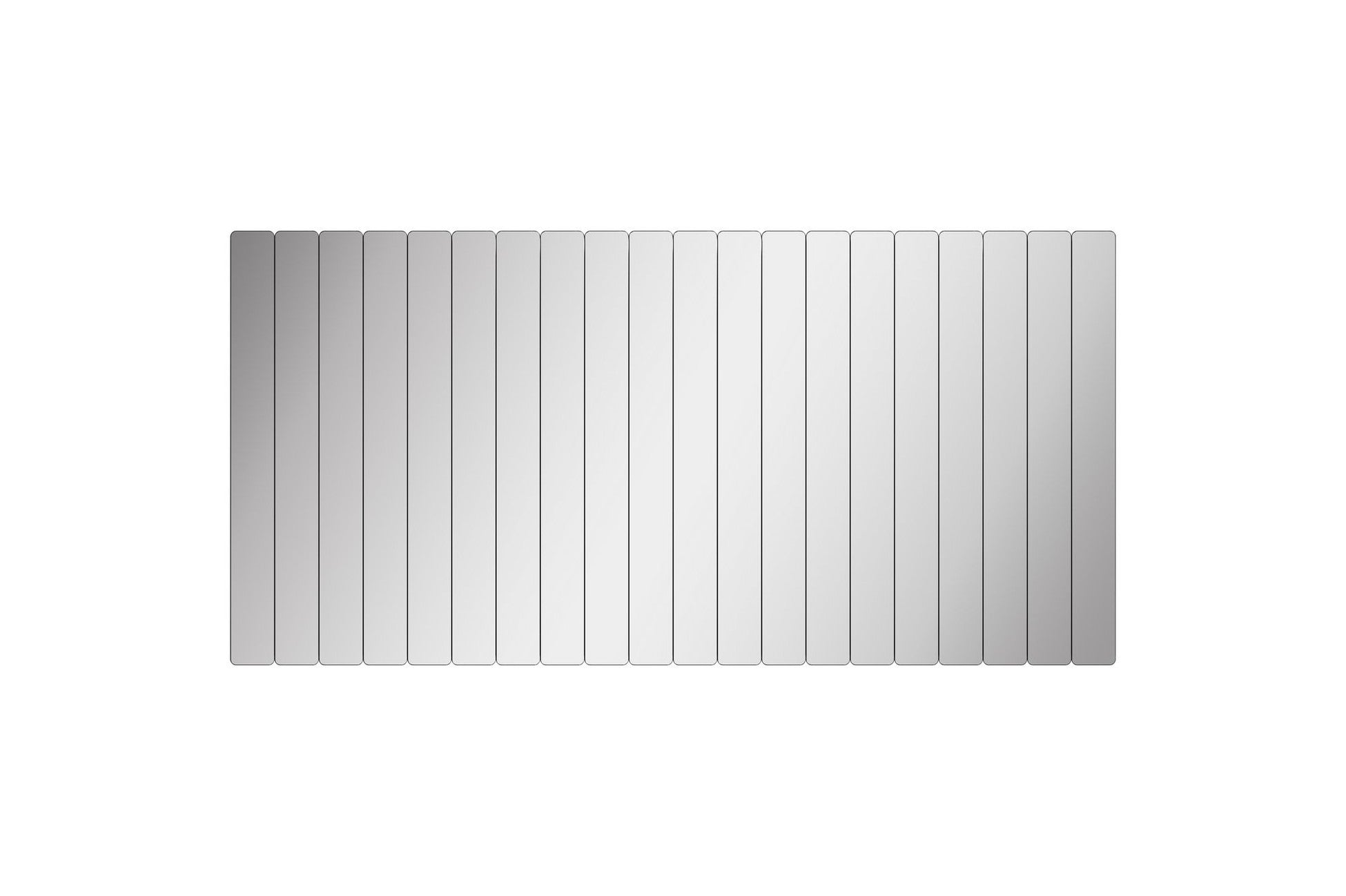 Miroir Rectangular Stripe - 5 x 40 cm ( 20 Pieces ) - Silver