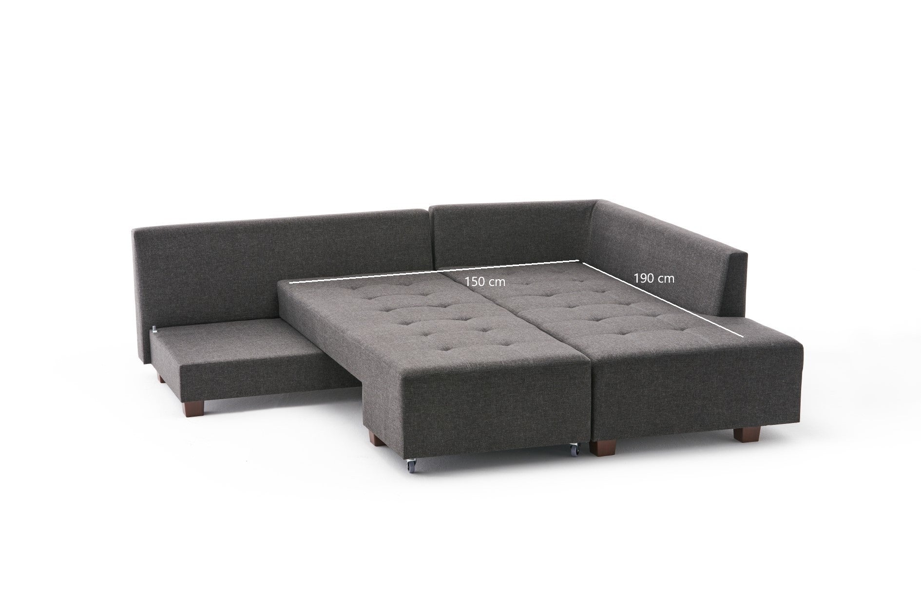 Canapé d'angle Manama Corner Sofa Bed Right - Anthracite