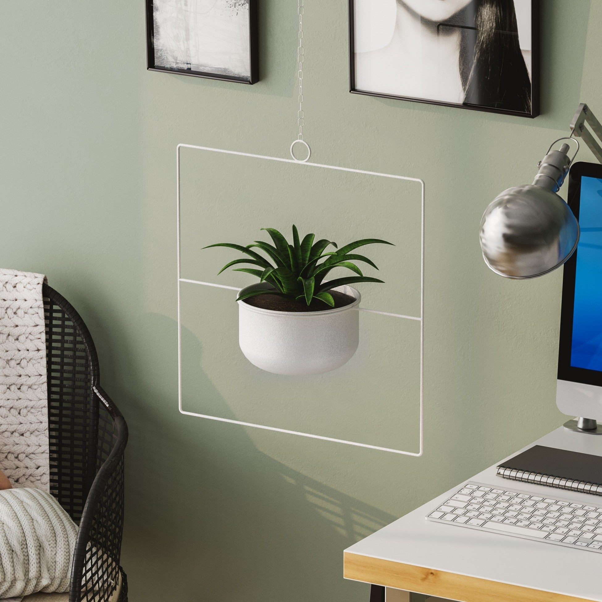 Pot décoratif Pandantif - White