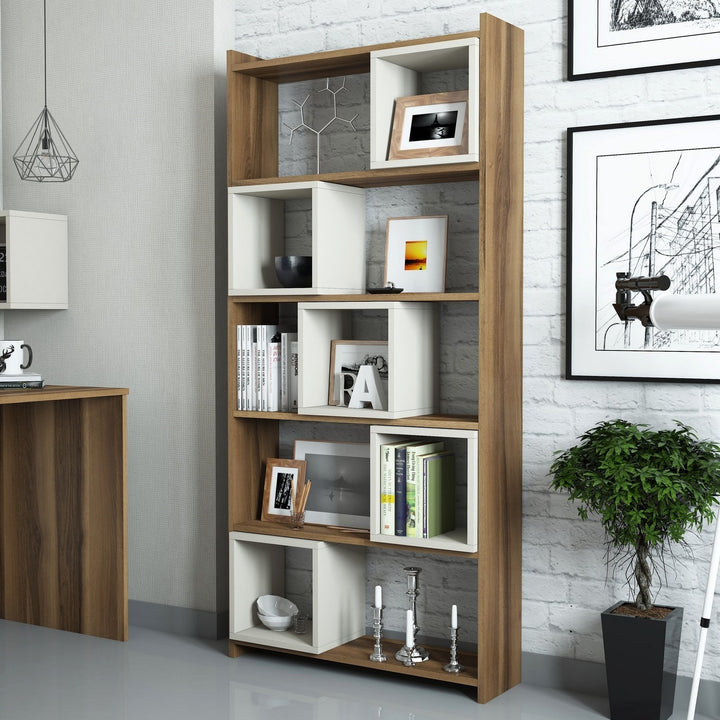 Étagère à livres Box - Walnut, Cream