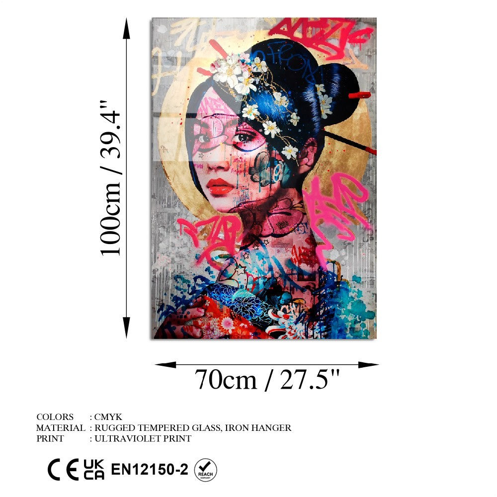 Peinture en verre trempé décoratif UV-726 70 x 100