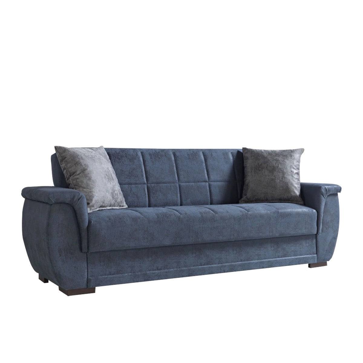 Açelya canapé lit clic-clac 3 places avec coffre de rangement