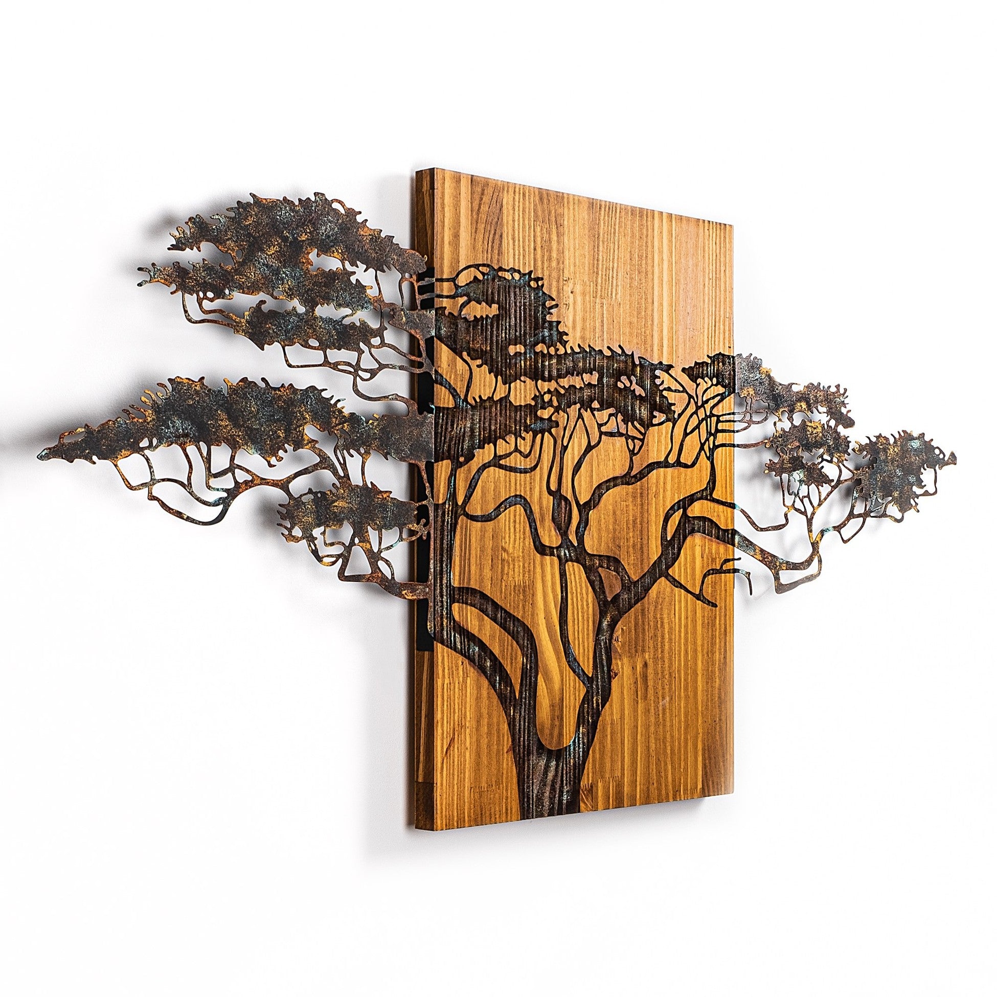 Accessoire mural en bois décoratif Acacia Tree - 329-A