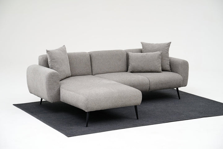 Canapé d'angle à gauche Imos Tissu Gris clair