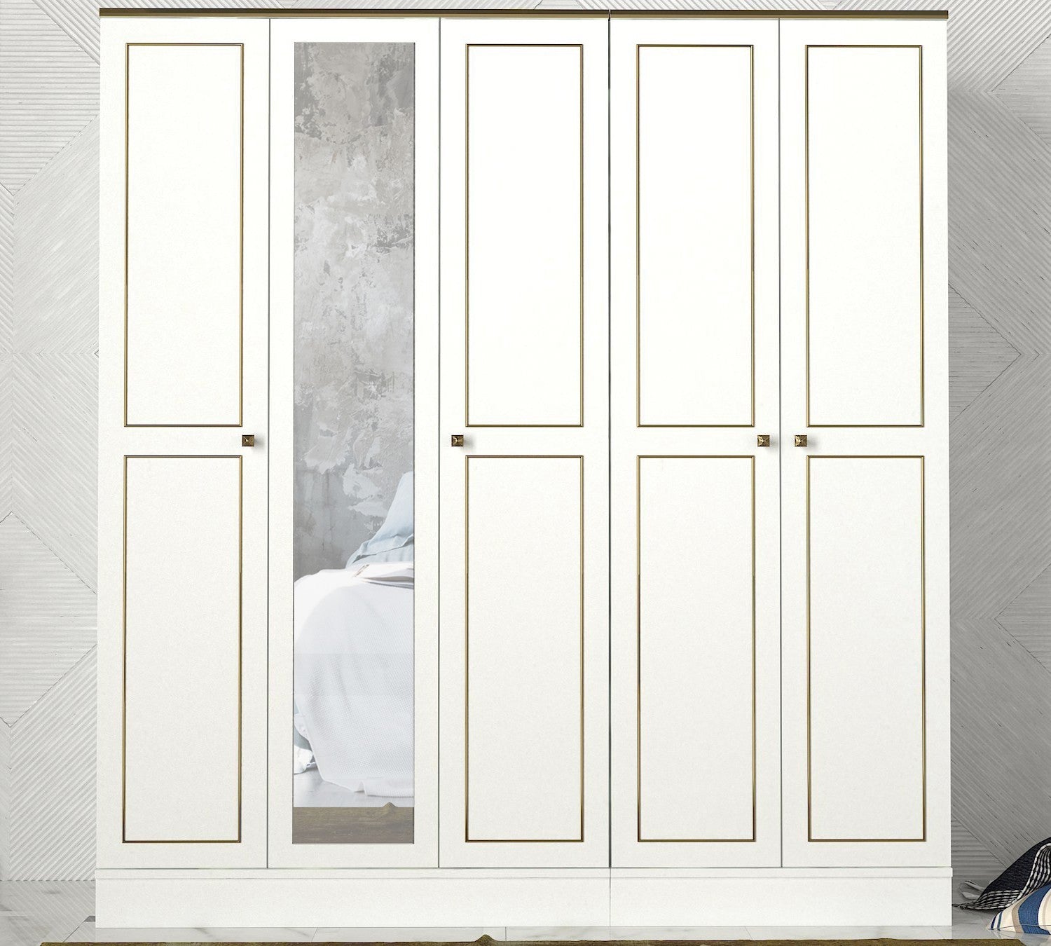 Armoire Ravenna 5 Kapılı - White