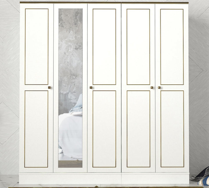 Armoire Ravenna 5 Kapılı - White