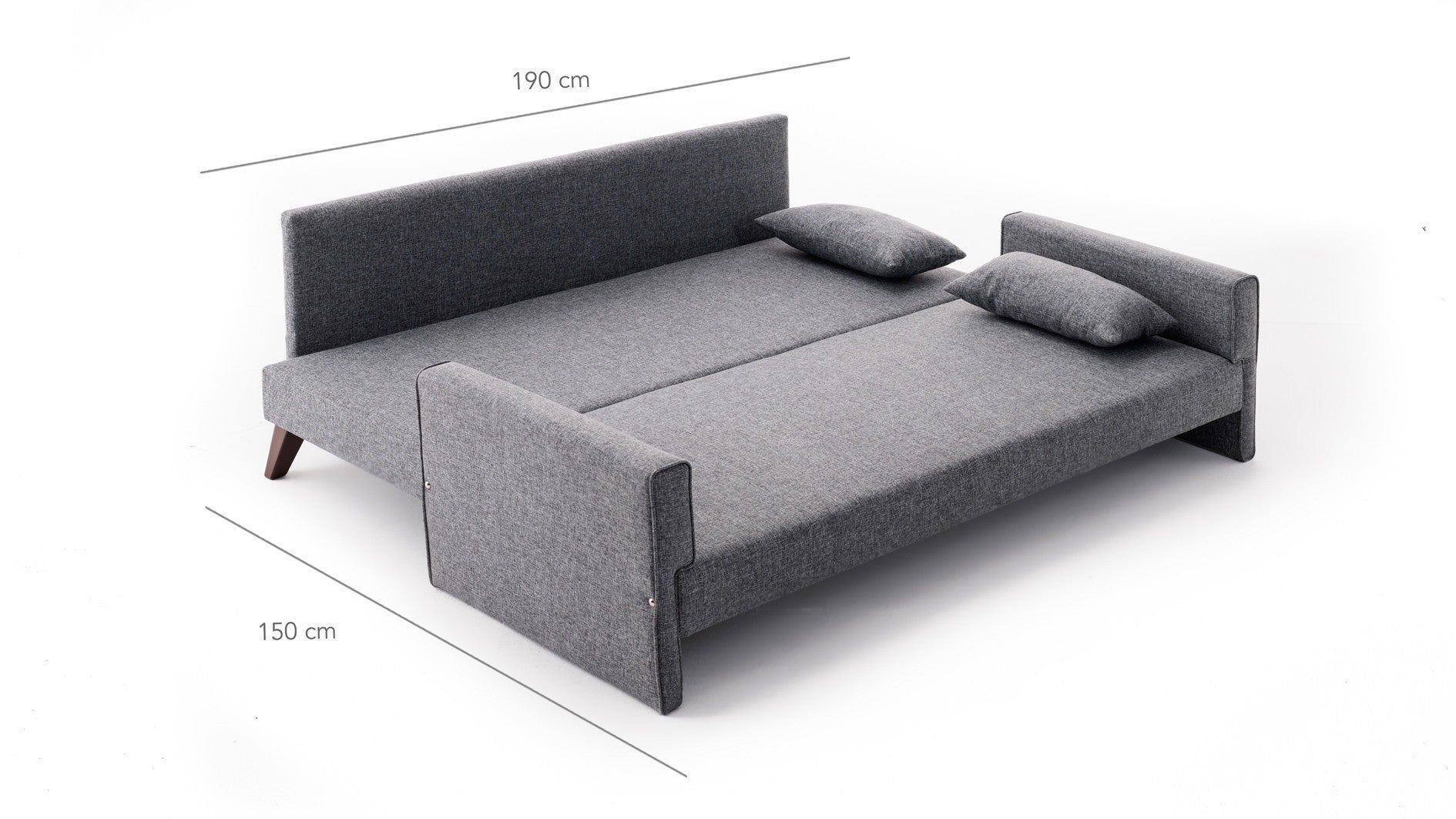 Canapé de 3 places Bella Sofa Bed - Grey