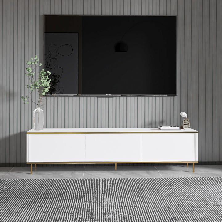 Meuble TV Imaj - White, Gold