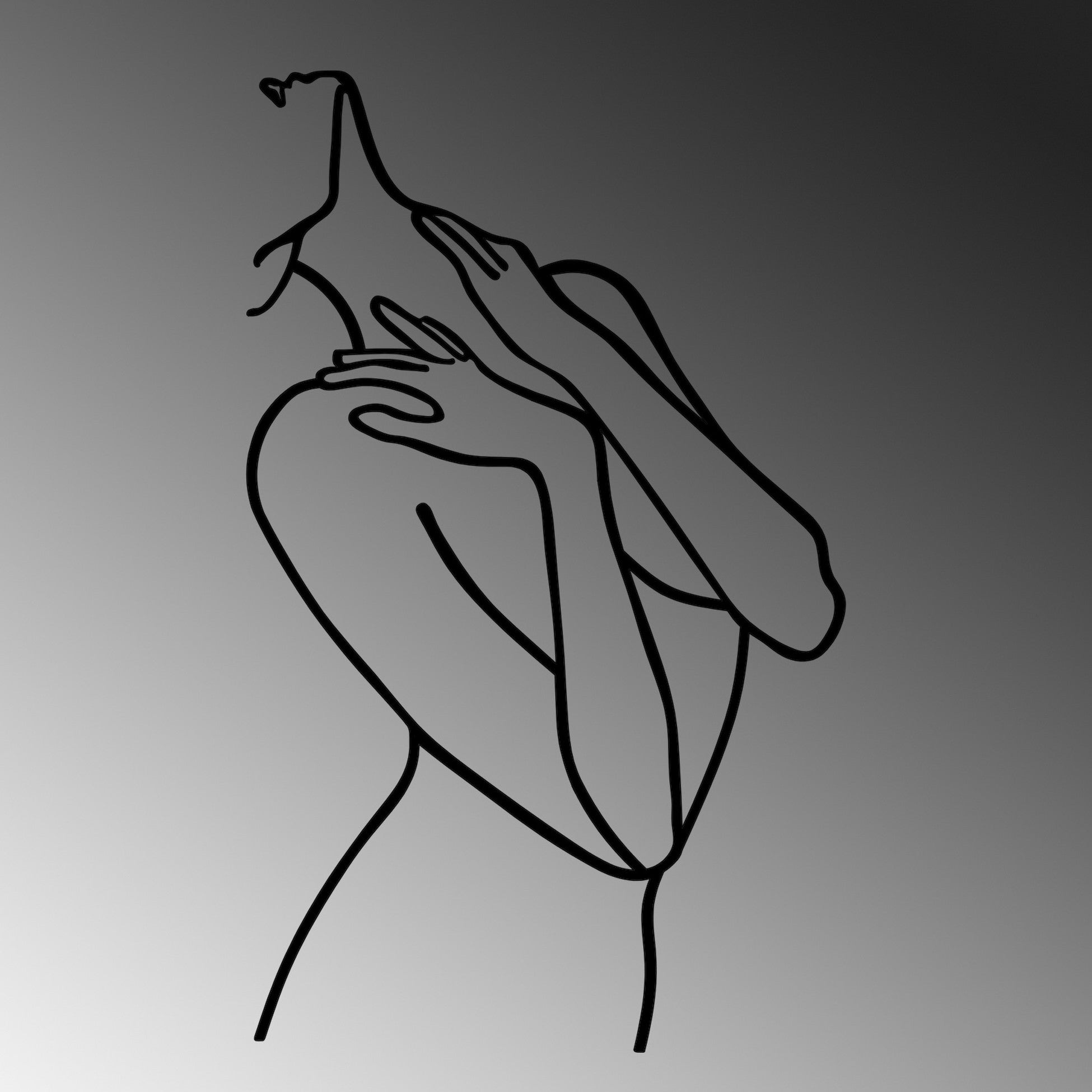 Accessoire mural en métal décoratif Woman Lines