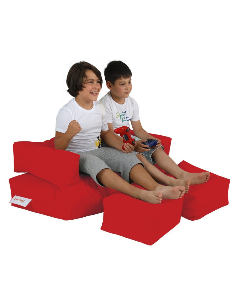 Pouf de jardin Kids Double Seat Pouf - Red