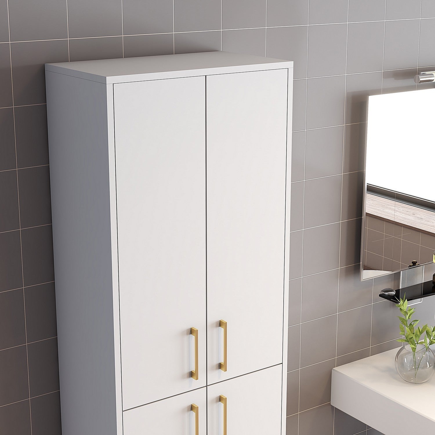 Armoire à plusieurs usage Berlin A - White, Gold