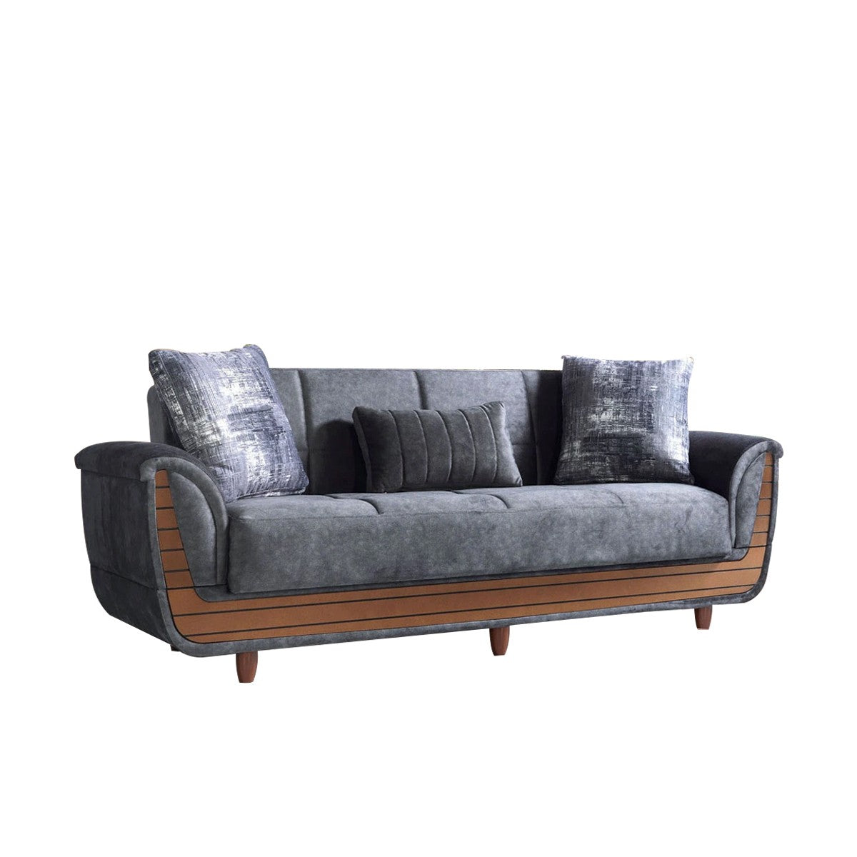 Saray canapé lit clic-clac 3 places avec coffre de rangement