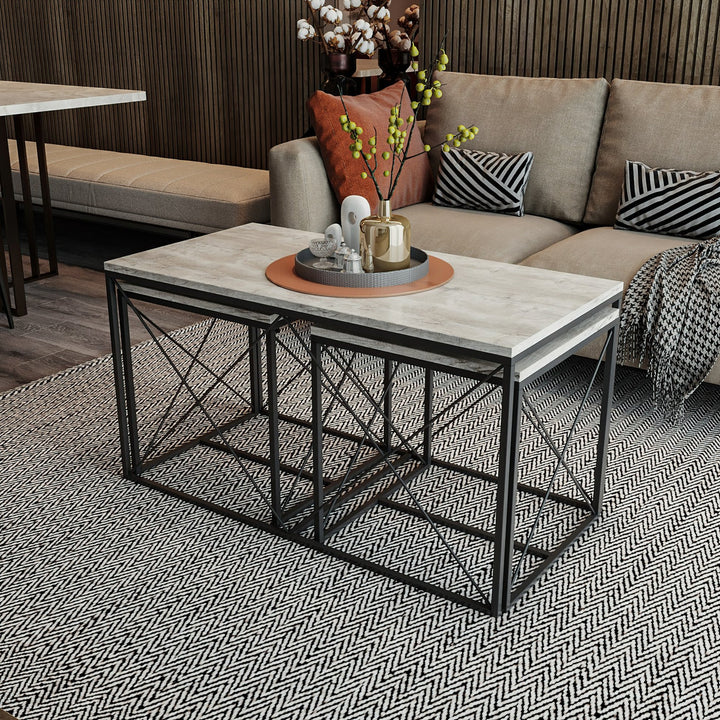 Ensemble de table basse Defne - Light Grey