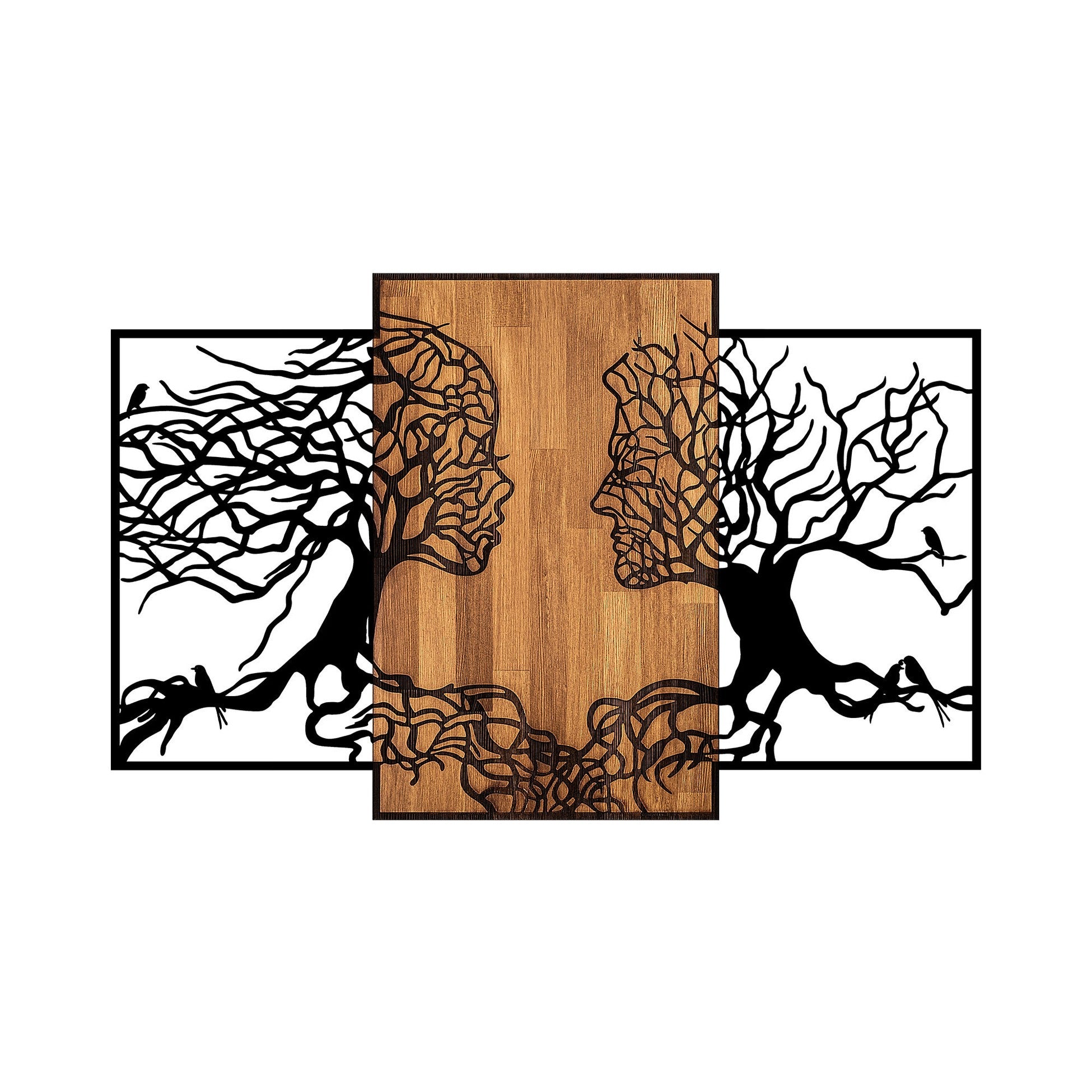 Accessoire mural en bois décoratif Tree Love - 312