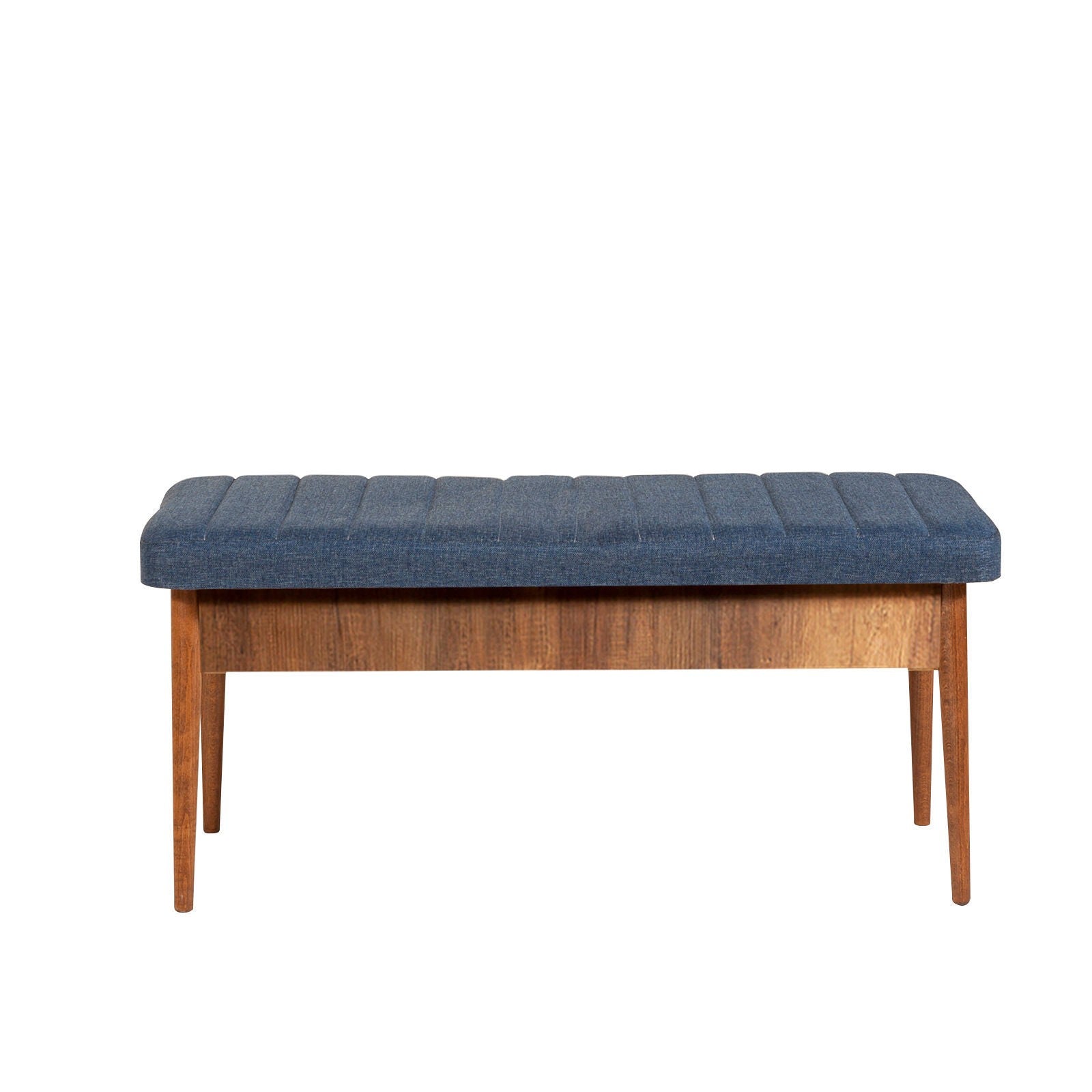 Banc Vina Bench Dark Blue, Walnut