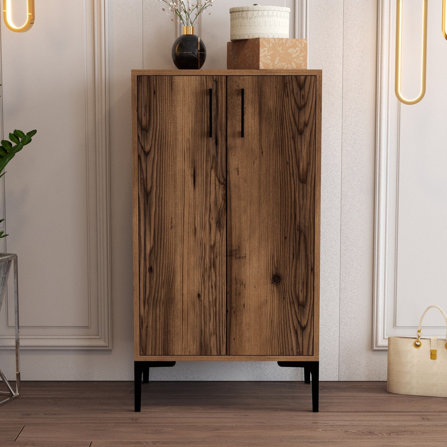 Meuble à chaussures Prag - Walnut