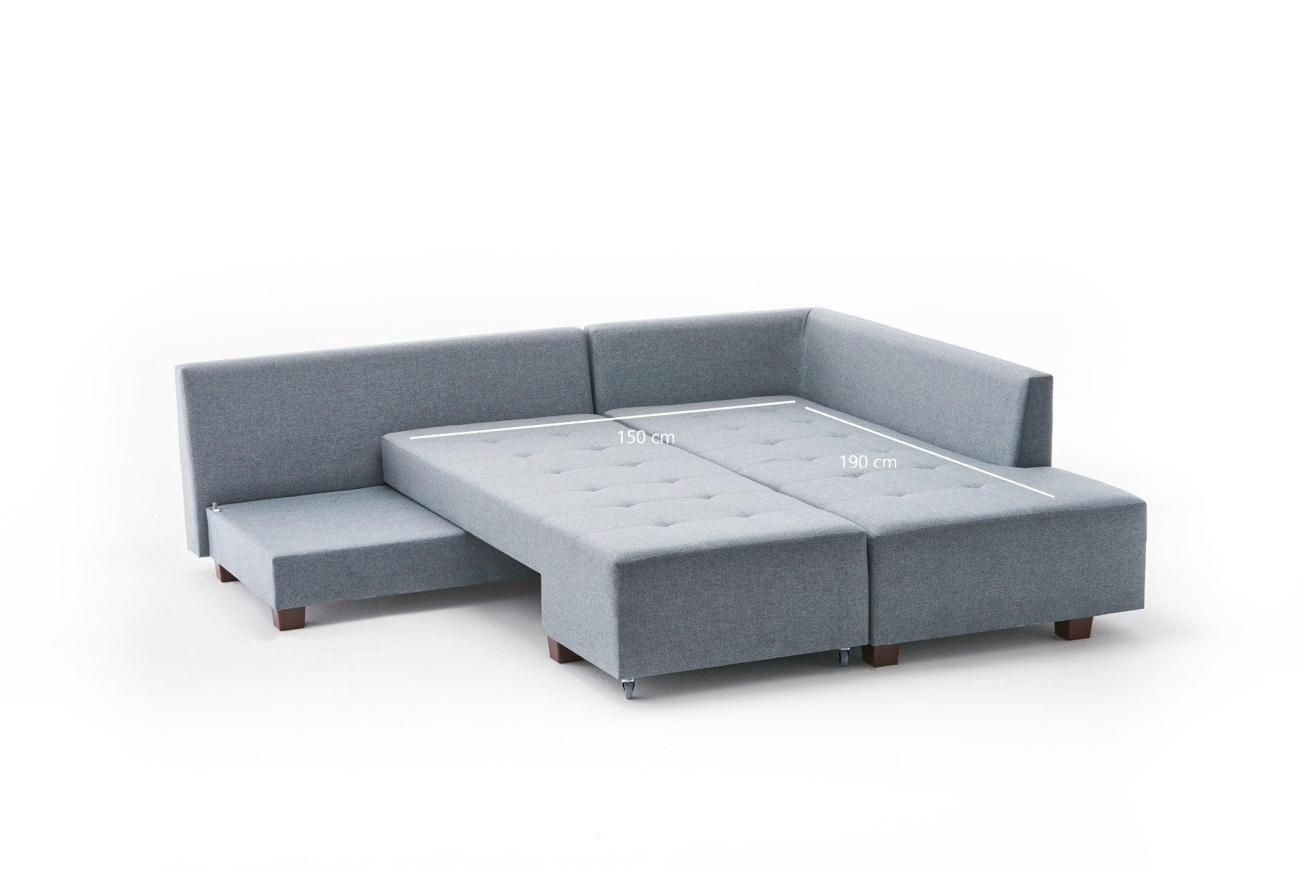 Canapé d'angle Manama Corner Sofa Bed Right - Light Blue