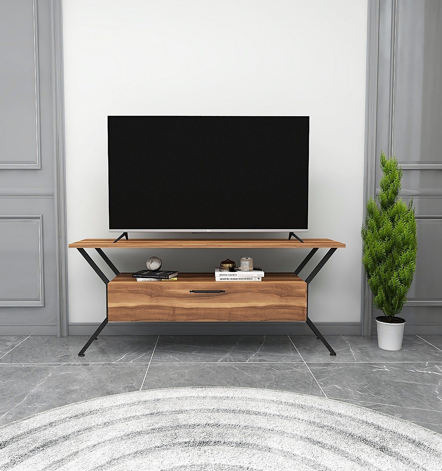 Meuble TV Tarz - Walnut