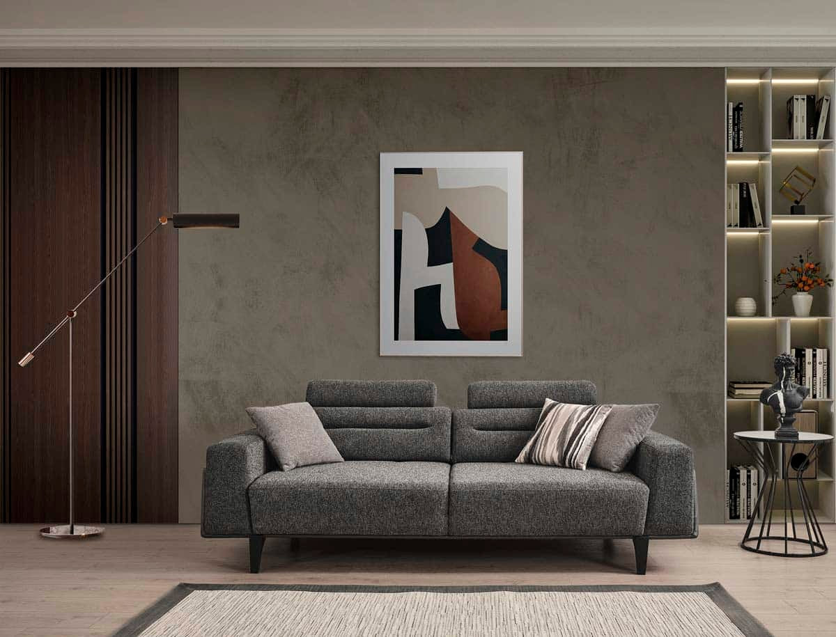 Oslo Gris Foncé canapé 3 Places