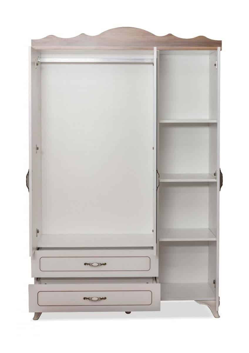 Armoire à trois portes en bronze 160x55x210