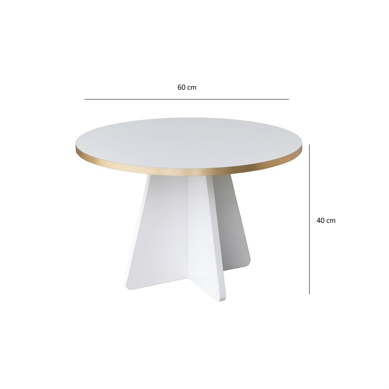 Table basse Mushroom - Gold, White v2