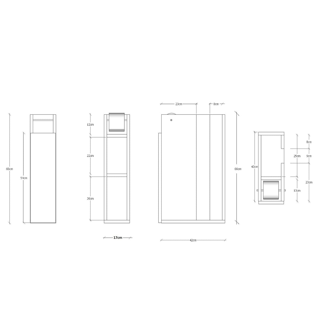 Armoire de toilette Paper - White