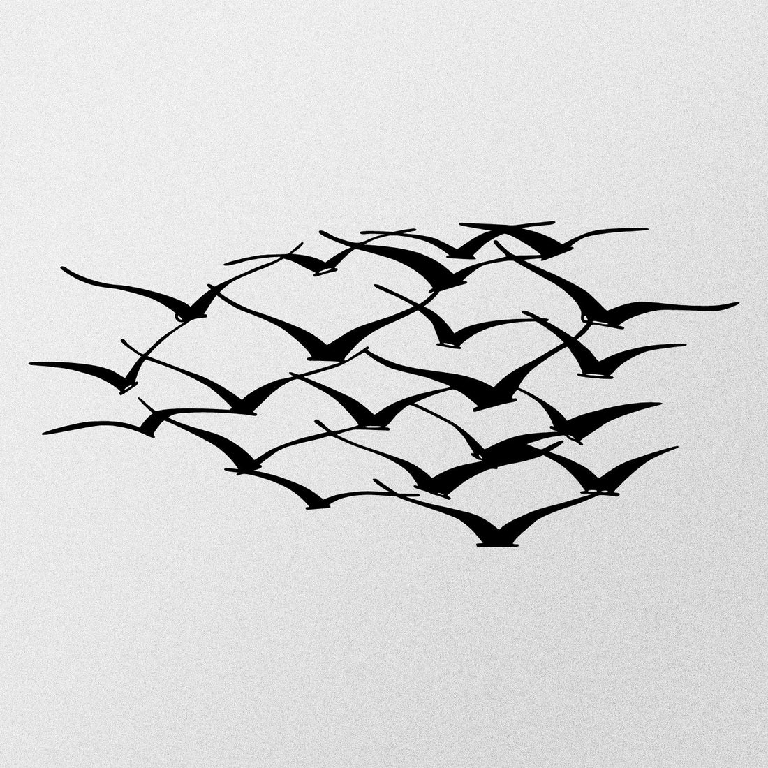 Accessoire mural en métal décoratif Herd Of Birds