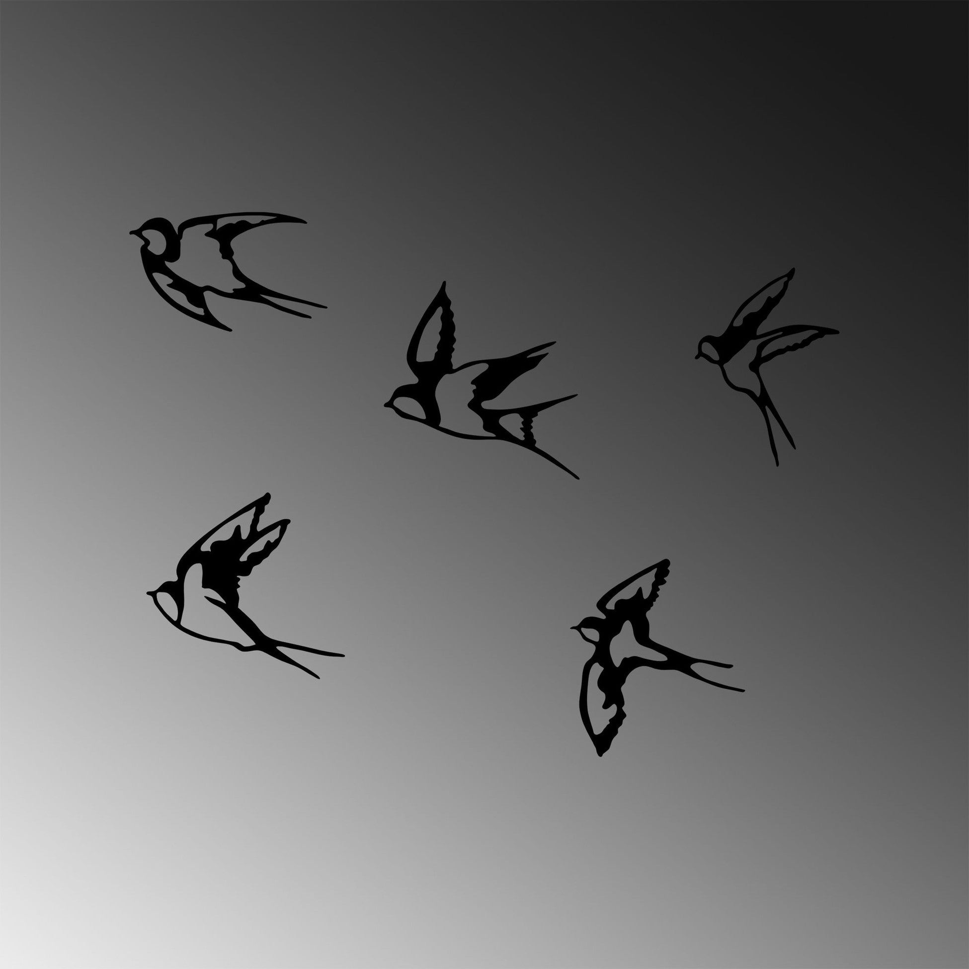 Accessoire mural en métal décoratif Swallows - 303