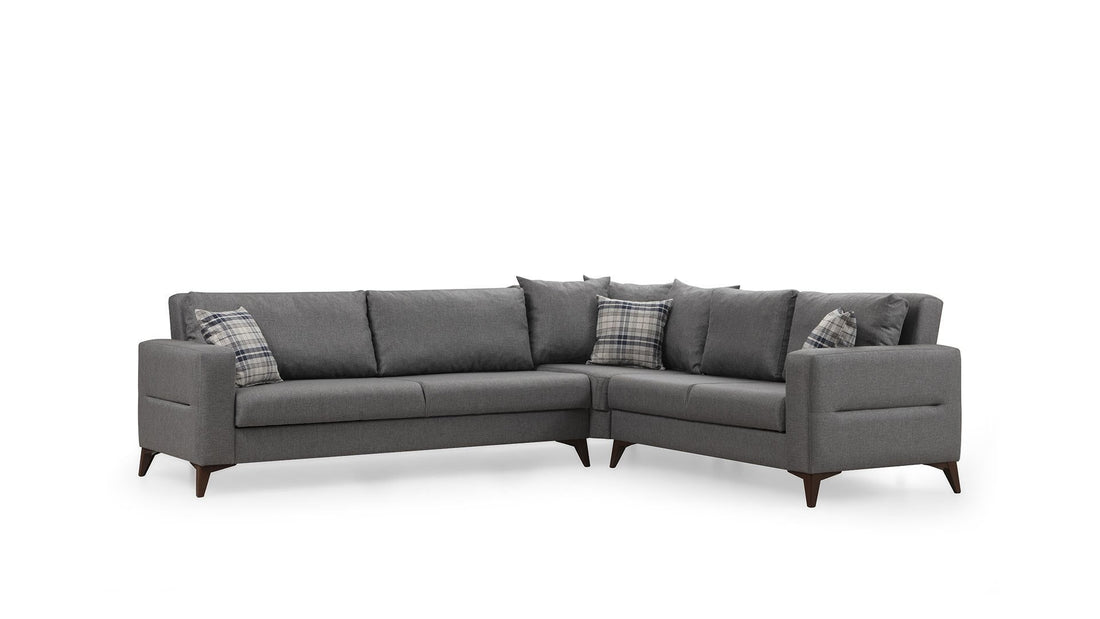 Canapé d'angle Kristal 3+Corner+2 - Dark Grey