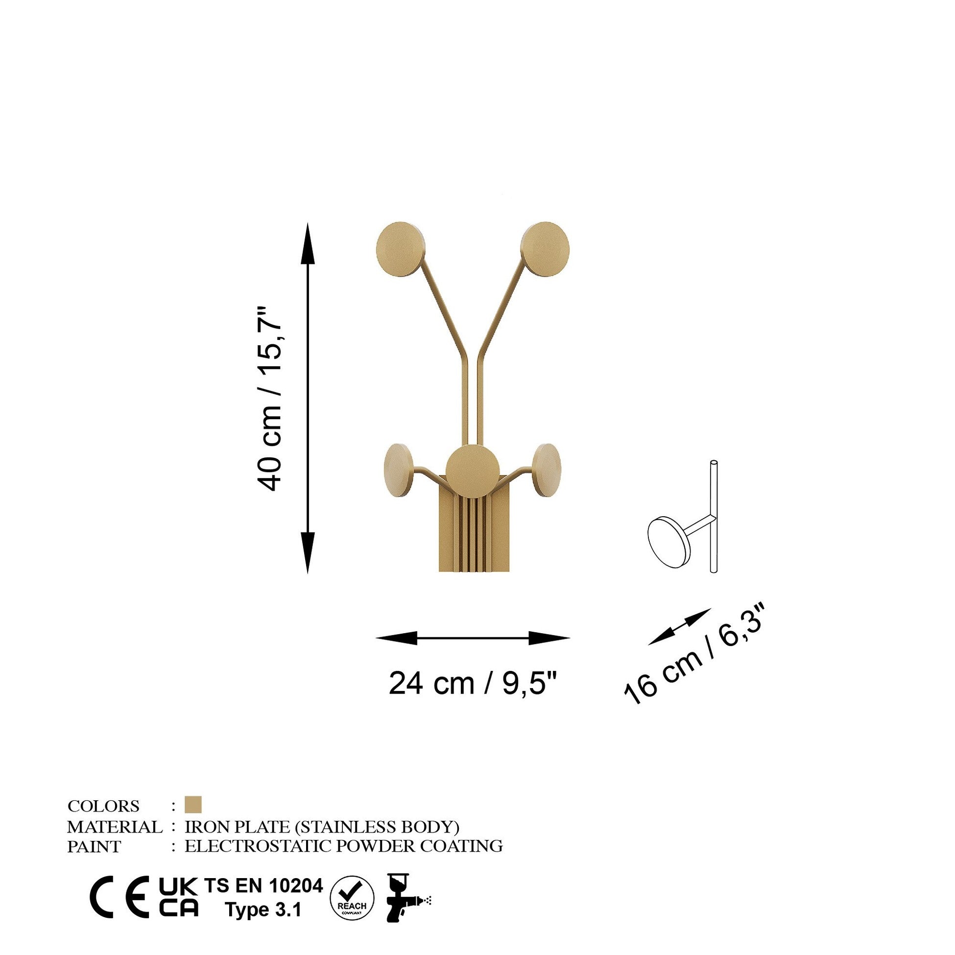 Crochet mural en métal Giraffe-A